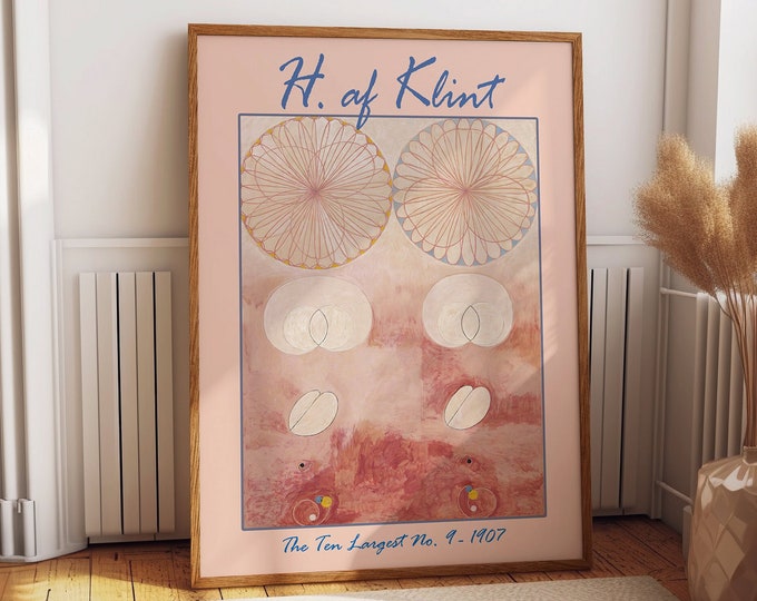 Abstract Pink Poster by Hilma Af Klint for Stylish Pink Room Decor Pink Hues Poster Art for Pink Room Decor Pink Poster by Hilma Af Klint