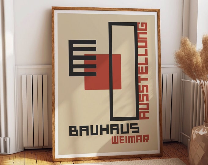 Bauhaus Exhibition Poster 1923: Embrace Modernist Brilliance with this Striking Large Bauhaus Art Print Bauhaus Ausstellung Poster