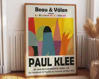 French Exhibition Poster for Paul Klee Art Exhibition 1953