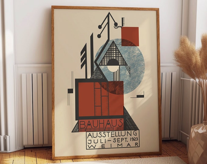 Buahaus Design Poster Bauhaus Art Print 1923 Bauhaus Exhibition Poster Home Decor