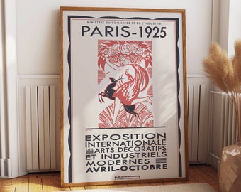 Paris Poster 1925 International Exhibition of Modern Decorative and Industrial Arts