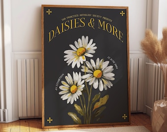 Floral Symphony: Contemporary Wall Art Decor - Daisies & More Art Exhibition Poster - Botanical Chic Home Decor Wall Poster