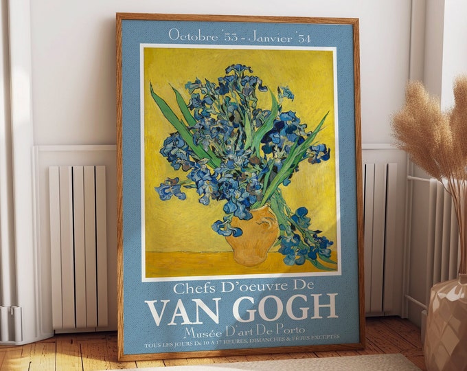 Van Gogh Exhibition Poster Van Gogh Flowers Print