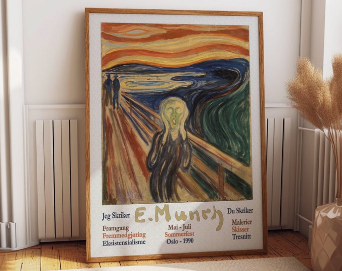 Edvard Munch The Scream Exhibition Poster Oslo 1990