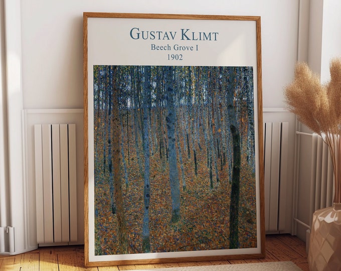 Beech Grove Painting by Gustav Klimt Tree Painting Stunning Beech Grove Tree Painting Poster for Home Decor Colorful Wall Art Botanical Art