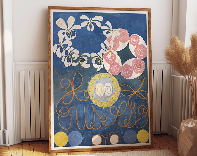 Transcendent Blues Hilma Af Klint Poster Abstract Art Home Decor for Office and New Apartment Walls Elevate Your Space with Enigmatic Beauty