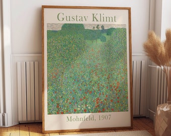 Gustav Klimt Painting Mohnfeld by Klimpt Art
