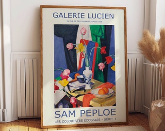 Flowers Exhibition Poster Art Gallery Sam Peploe Scottish Colorists Painting