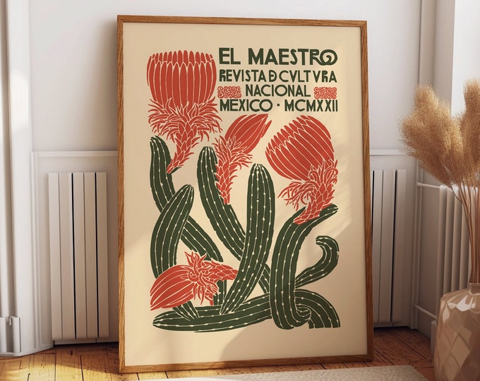 Mexican Cultural Poster El Maestro Mexico Revista 1922