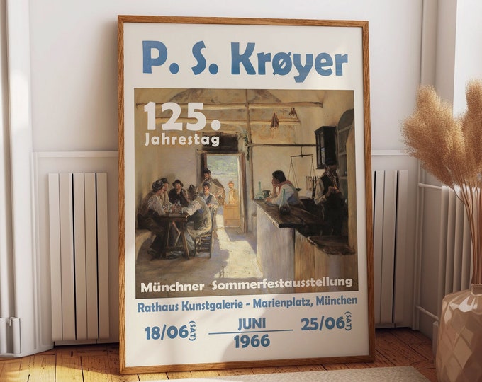 German Museum Exhibition Poster 1966 PS Kroyer Art