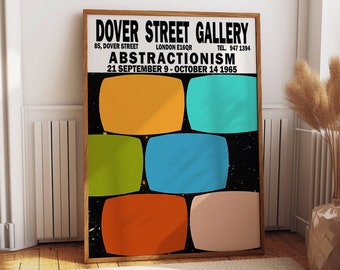 Vibrant Abstractions: London Art Gallery Exhibition Poster - Modern Abstract Wall Art Print - Exhibition Print - London Art Gallery