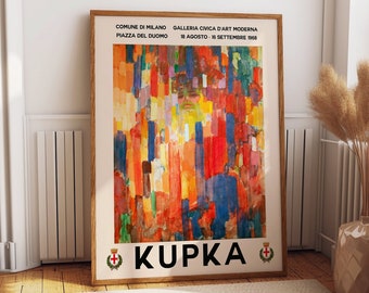 Kupka Exhibition Poster - Frank Kupka Abstract Artwork Wall Art - Colorful Livingroom, Kitchen, Office and Bedroom Decor