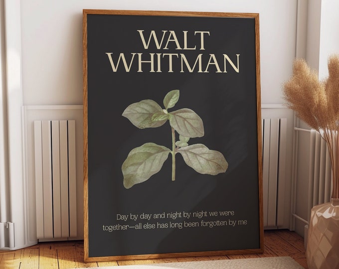 Whitman's Eternal Love Wall Decor: Inspirational Wall Art, Positive Affirmation Room Decor, Bedroom Wall Poster - A Timeless Gift for Lovers