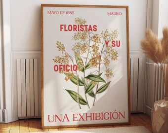 Contemporary Wall Art for Home & Office - 1985 Florists and Their Trade Exhibition Poster - Chic and Stylish Design Perfect Gift for Ladies
