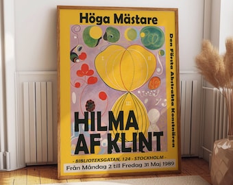 Captivating Modern Abstract: Hilma Af Klint Exhibition Museum-Quality Print Modern Abstract Museum Poster Hilma Af Klint Exhibition Print