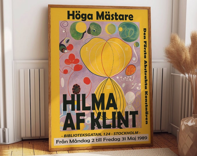 Captivating Modern Abstract: Hilma Af Klint Exhibition Museum-Quality Print Modern Abstract Museum Poster Hilma Af Klint Exhibition Print