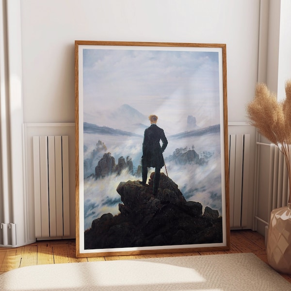 Wanderer Above The Sea of Fog by Caspar David Friedrich 1818 Solitude Poster Explorer Poster Majestic Solitude The Sea of the Fog Poster