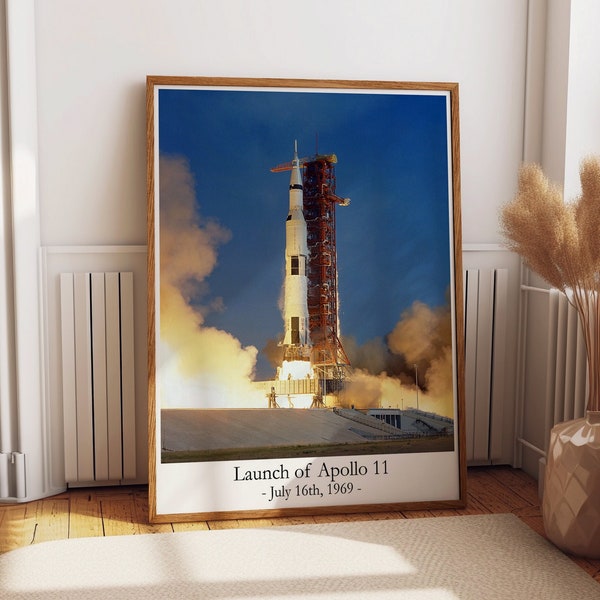 Lancement d'Apollo 11 en 1969 Lancement de la fusée Saturn V Centre spatial Kennedy