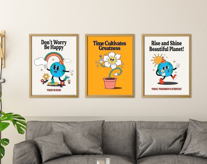 Vibrant Earth Day Inspiration: Colourful Posters for Motivational Wall Art in Home and School Decor