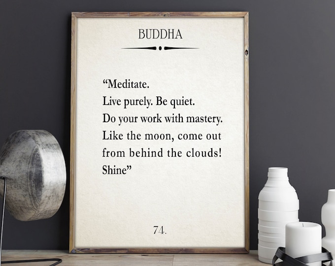 Buddha Quote Meditation Decor Meditation Quote Meditation Art