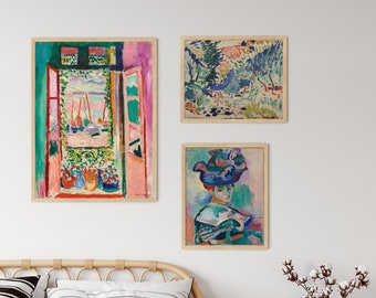 Matisse Gallery Prints Set of 3 Henri Matisse Artworks 3 Piece Wall Prints