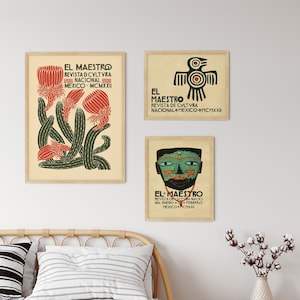 El Maestro Mexican Art Gallery of 3 Prints