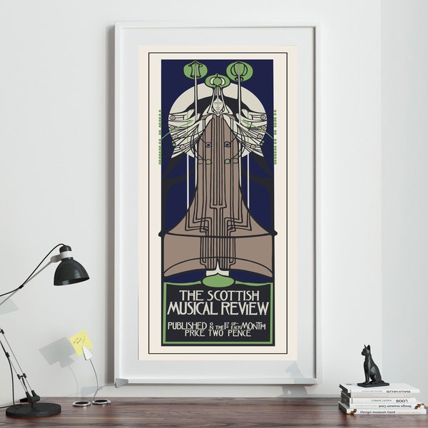 Charles Rennie Mackintosh Print Scottish Musical Review Advertisement