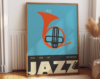 Vibrant Jazz Festival Poster - Colorful Music Room Print - Perfect Wall Art for Jazz Enthusiasts and Music Lovers