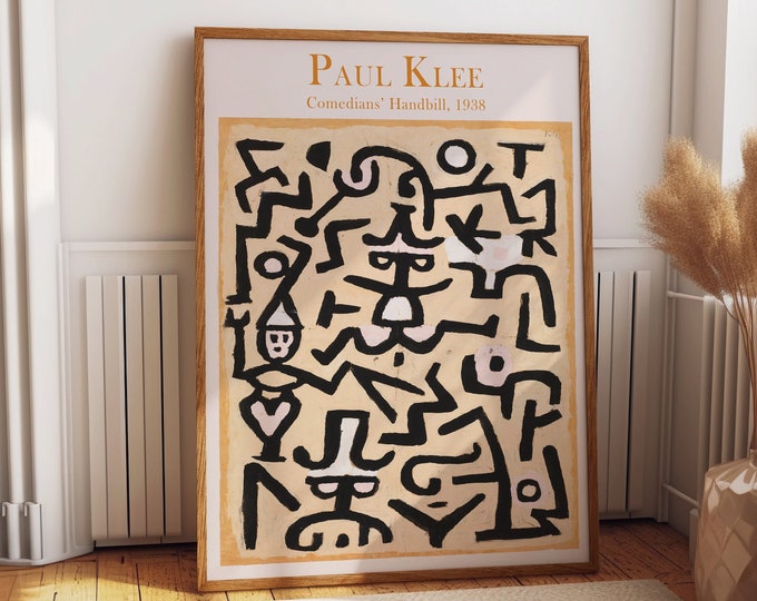 Abstract Lines Poster Paul Klee Abstract Modern Art, Comedians' Handbill Painting Colorful Modern Abstract Poster by Paul Klee Cream Poster