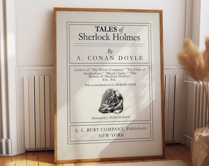 Sherlock Holmes Title Page by Arthur Conan Doyle Book