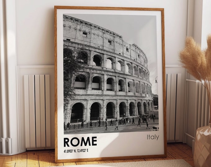 Rome Travel Poster Rome Photo Print Rome Travel Art