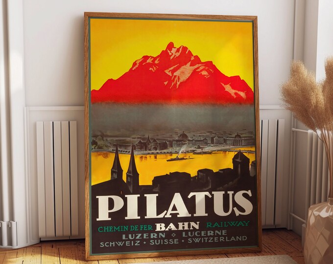 Switzerland Travel Poster Travel Wall Art Print