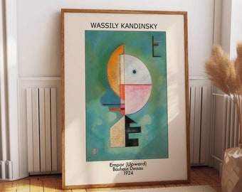 Vibrant Green Positive: Wassily Kandinsky Bauhaus Painting - Modern Wall Art Print - Bauhaus Movement - Green Positive Painting
