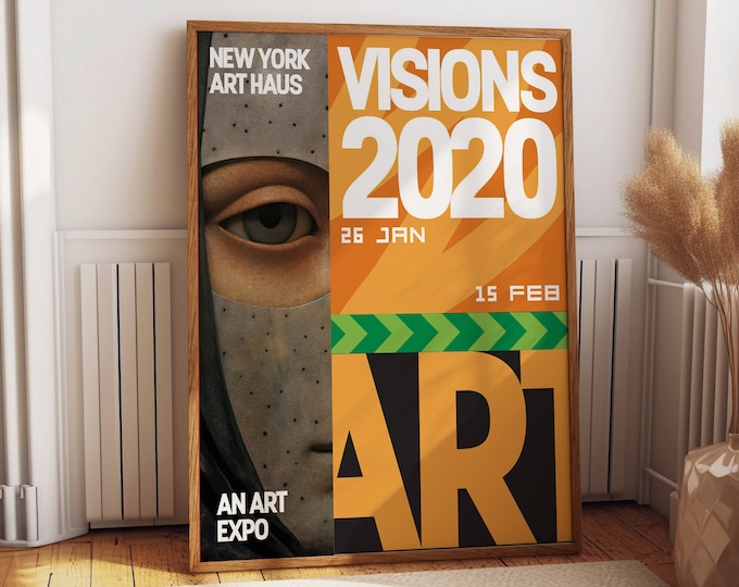 Eye Detail Art Expo Print - Bold Graphic Wall Art for Modern Decor - 2020 New York Art Haus 'Visions' Exhibition Poster