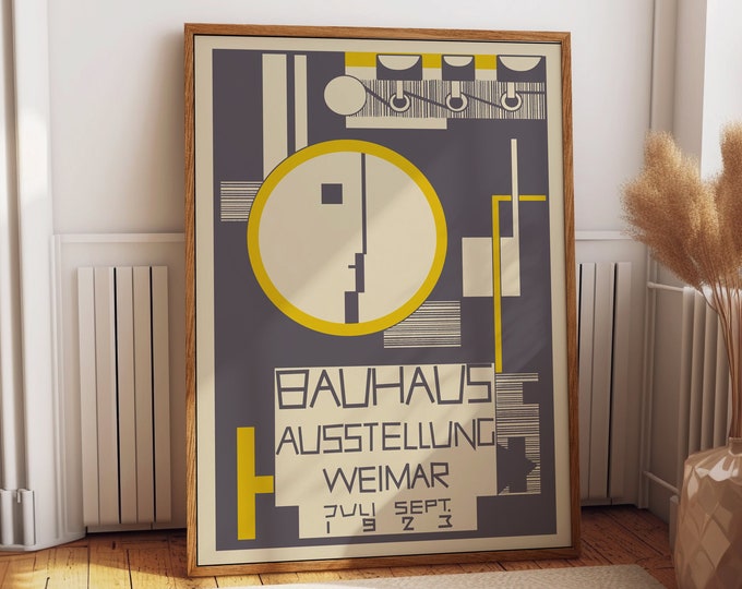 Bauhaus Poster from 1923 Bauhaus Wall Decor Berlin Poster