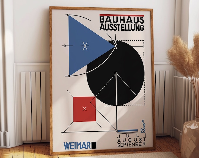 Bauhaus Poster Geometric Art Bauhaus Exhibition Poster Bauhaus Design Art