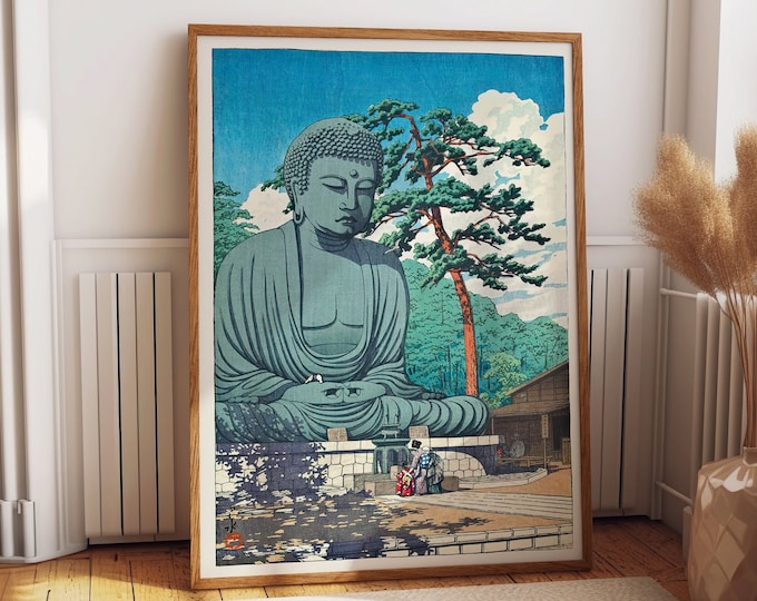 Serene Buddha Art Print: Spiritual Poster for Zen Home Decor and Buddhist Art Enthusiasts Serenity and Inner Peace will enhance your Home