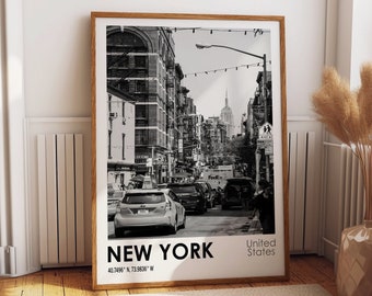 New York Travel Poster New York Photo Print Travel Art