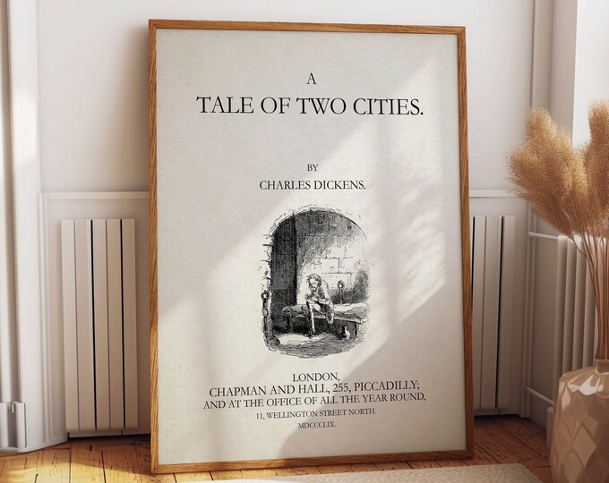 A Tale of Two Cities Book Title Page Charles Dickens