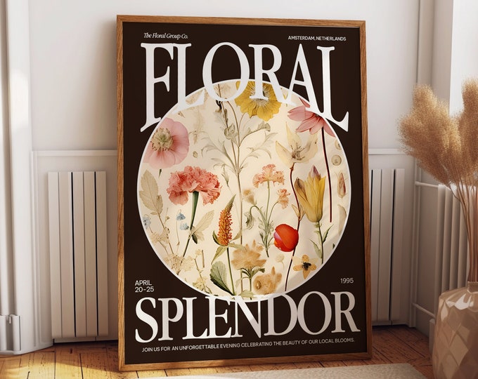 Flower Wall Art Exhibition Poster - Floral Splendor Home and Office Decor - Blossom Botanical Prints Room Decor