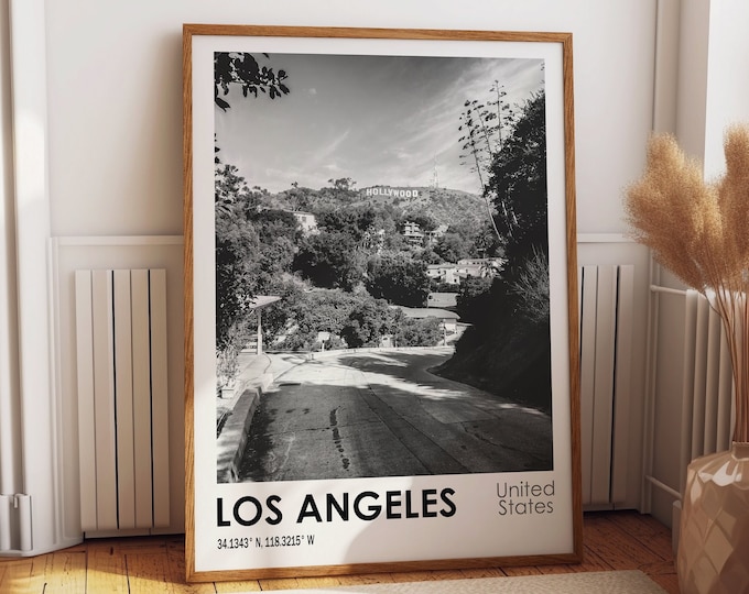 Los Angeles Travel Poster Los Angeles Photo Print Travel Art