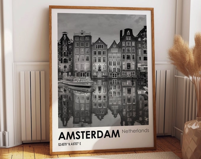 Amsterdam Travel Poster Amsterdam Photo Print Travel Art