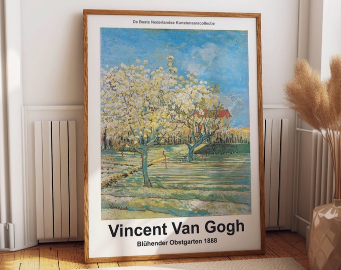 Vincent Van Gogh painting Flowering Orchard 1888 Bring the Beauty of Nature Home with Vincent Van Gogh's Flowering Orchard Poster