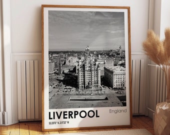 Liverpool Travel Poster Liverpool Photo Print Liverpool Travel Art