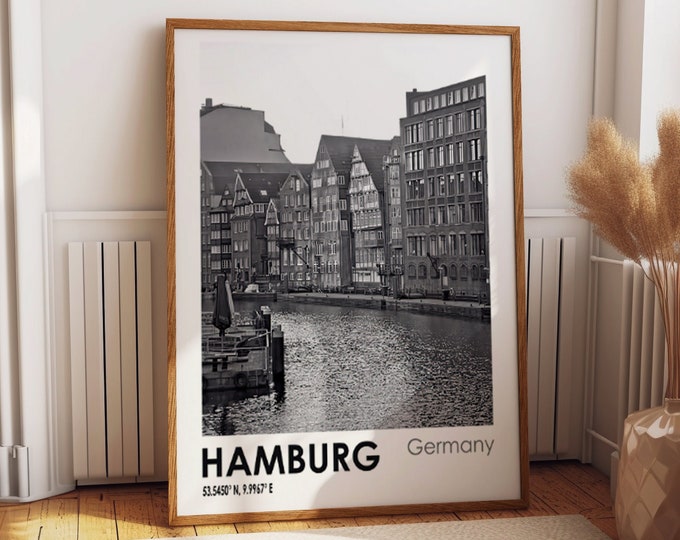 Hamburg Travel Poster Hamburg Photo Print Hamburg Travel Art