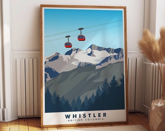 Whistler National Park Poster Canadian National Park Art - Poster Print or Canvas