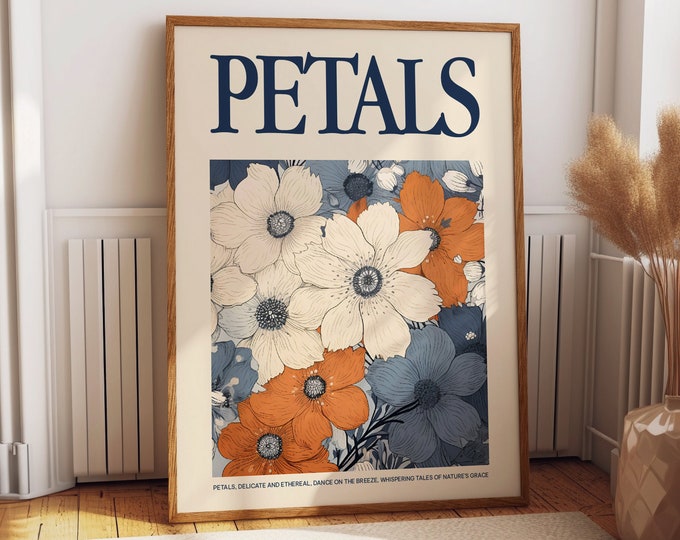 Ethereal Petals Exhibition Poster - Delicate Floral Wall Decor Inspiration - Feminine Wall Art Home and Office Decor