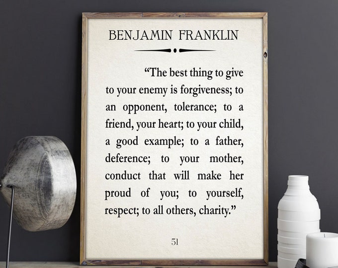 Benjamin Franklin Quote Benjamin Franklin Book Page Print Book Page Poster Large Book Page Benjamin Franklin Decor Inspiring Quote Wisdom