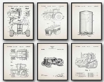 Vintage Farm Patent Print Set of 6: Agricultural Decor