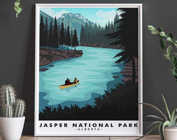 Jasper National Park Alberta Travel Poster